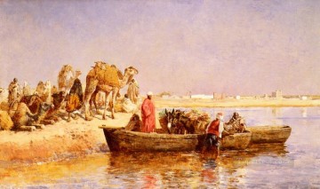 Persian Oil Painting - Along The Nile Persian Egyptian Indian Edwin Lord Weeks